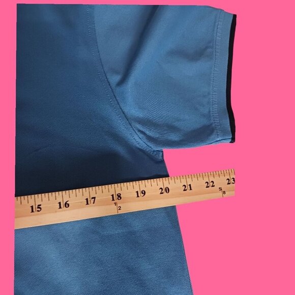 Paul Smith Jeans Mens Polo Shirt With Contrast Collar Blue/blk Size Large - Picture 4 of 12